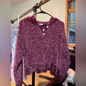 Velvet sweatshirt